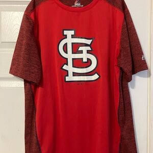 St. Louis Cardinals MLB Red Majestic Cool Base Mens Large Shirt